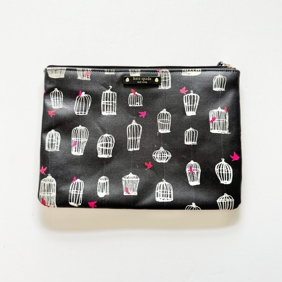 Kate Spade Bird Cage Zipper Pouch Clutch - Picture 1 of 15